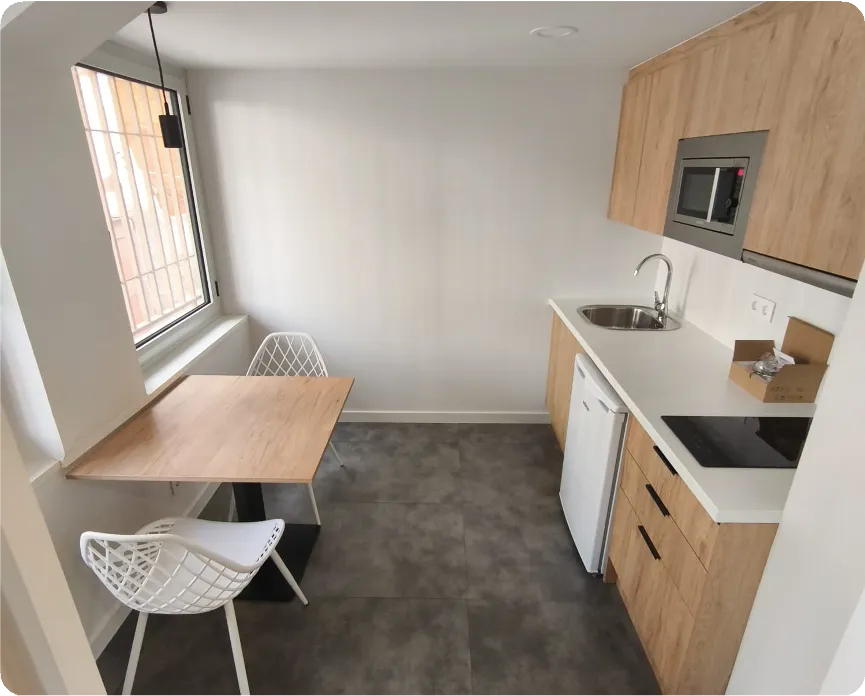 Individual cocina compartida